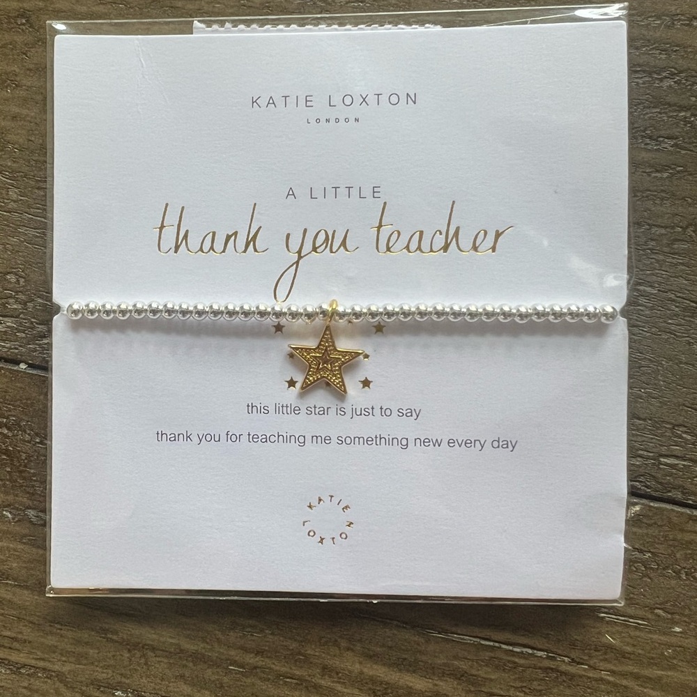 A Little "Thank You Teacher" Bracelet in Silver